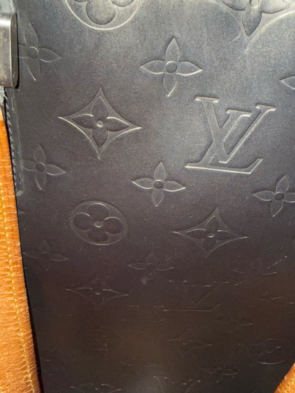 Louis Vuitton Vintage Monogram Noir Mat Stockton Tote w/ LV Dusty - Picture 8 of 13